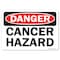 Signmission Safety Sign, OSHA Danger, 12" Height, 18" Width, Cancer Hazard, Landscape OS-DS-D-1218-L-19276 - alternate 1